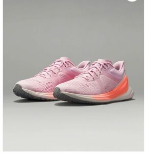 lululemon athletica Pink Running Sneakers with Coral Heel Accent
